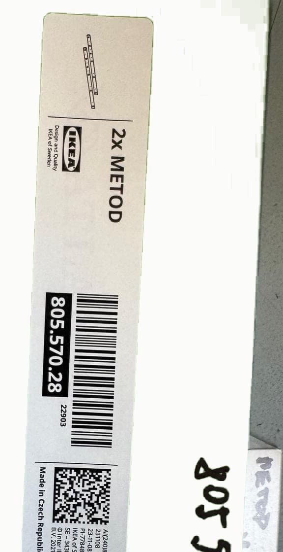IKEA METOD — etiketa na výrobek